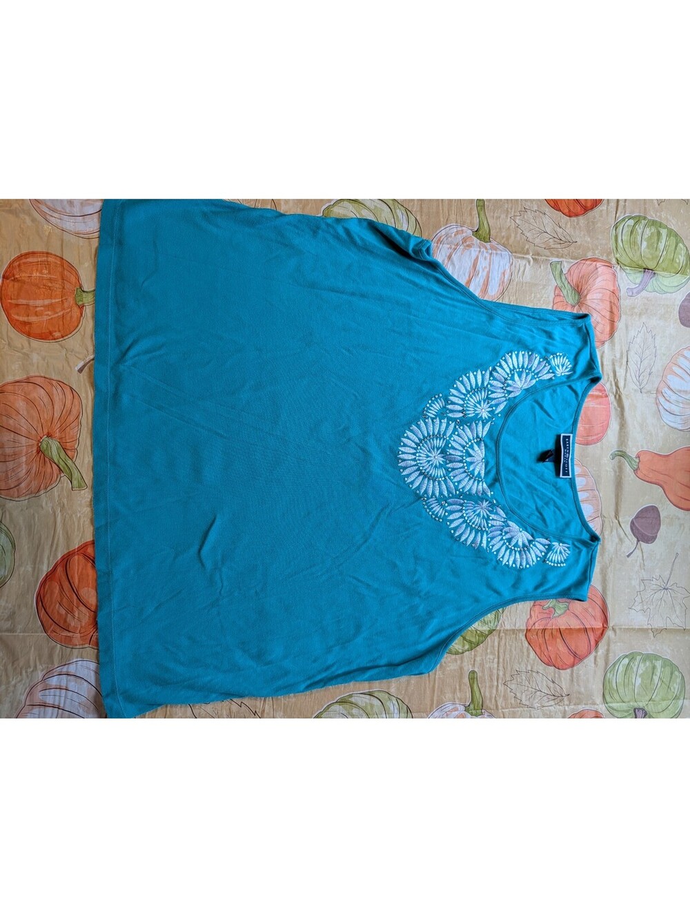 Karen Scott Turquoise Printed Tank Top – Size 3X